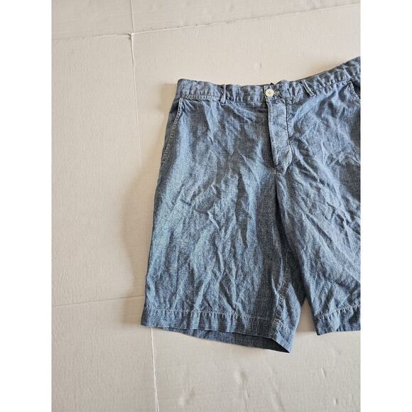 Polo Ralph Lauren Preston Chambray Shorts Mens 34 Light Blue Cotton - Picture 10 of 11